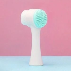 2 in 1 face cleansing brush-blue